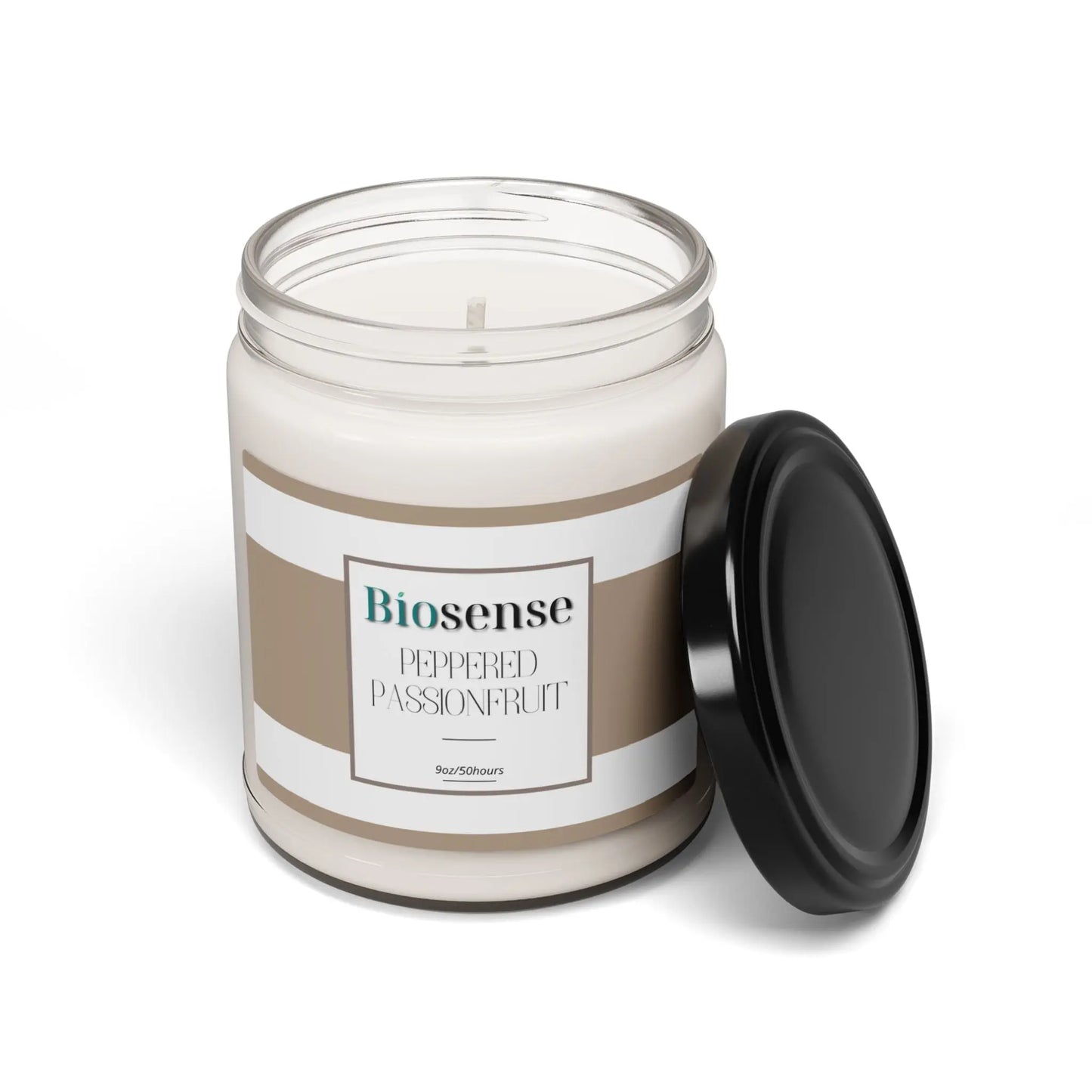 Biosense Peppered Passionfruit Scented Soy Candle - Relaxing Aromatherapy Gift - Biosense