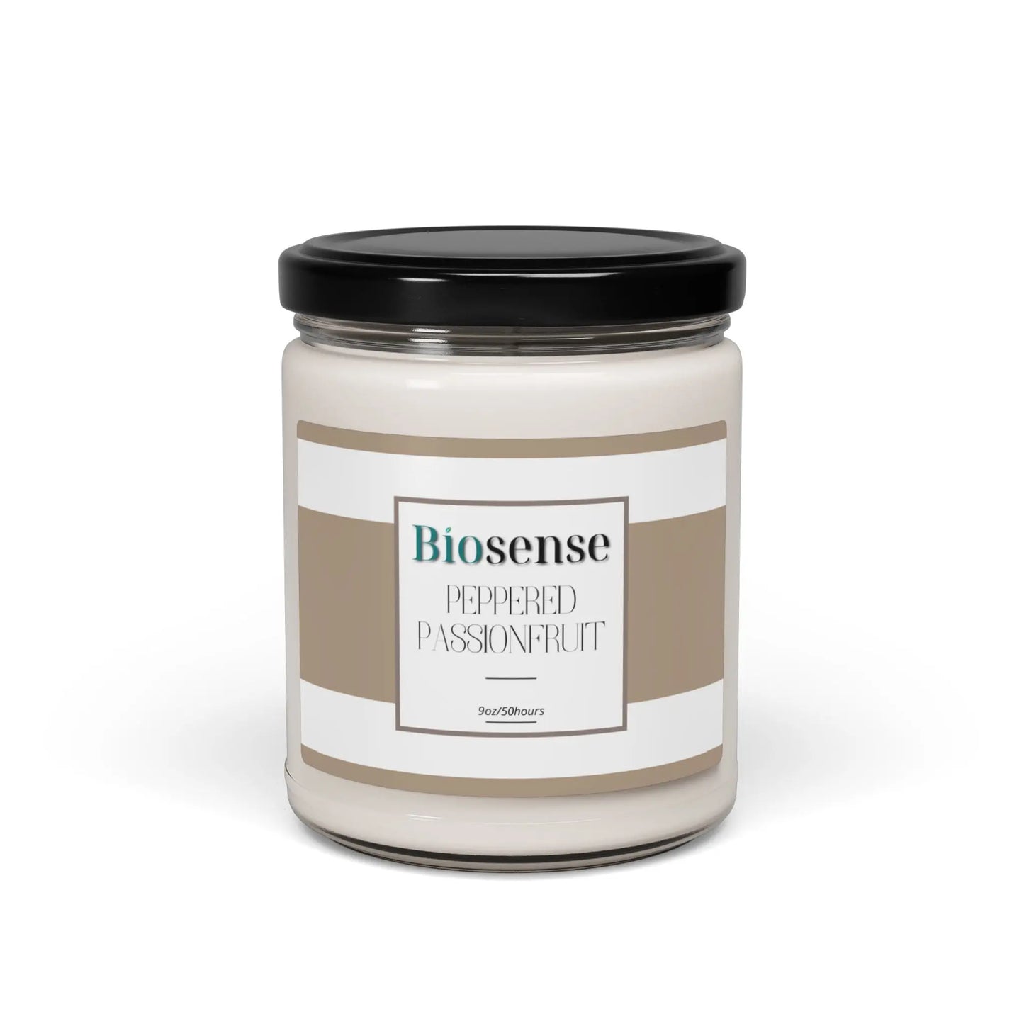 Biosense Peppered Passionfruit Scented Soy Candle - Relaxing Aromatherapy Gift - Biosense