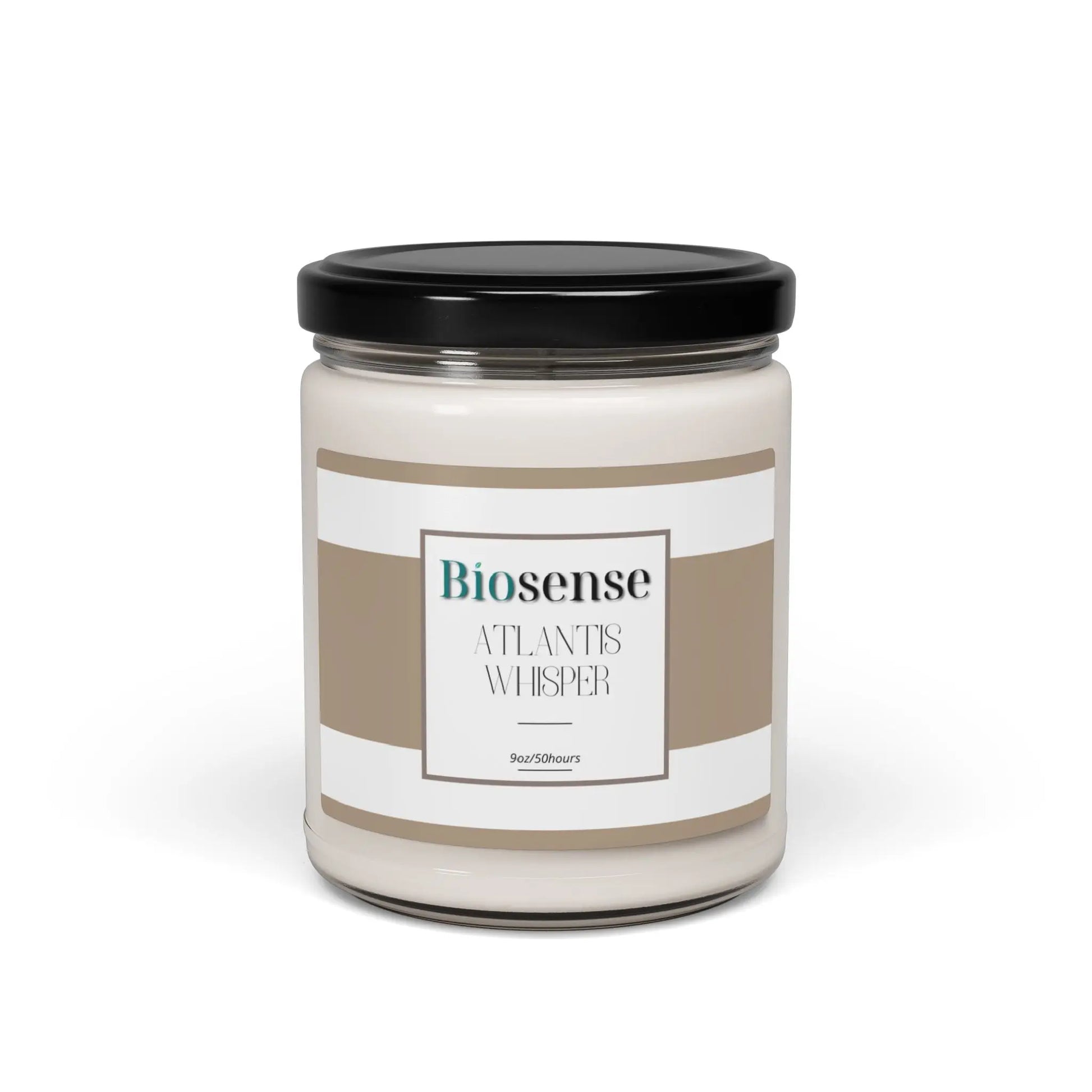 Atlantis Whisper Scented Soy Candle - 9oz Aromatherapy Gift for Relaxation & Home Decor - Biosense